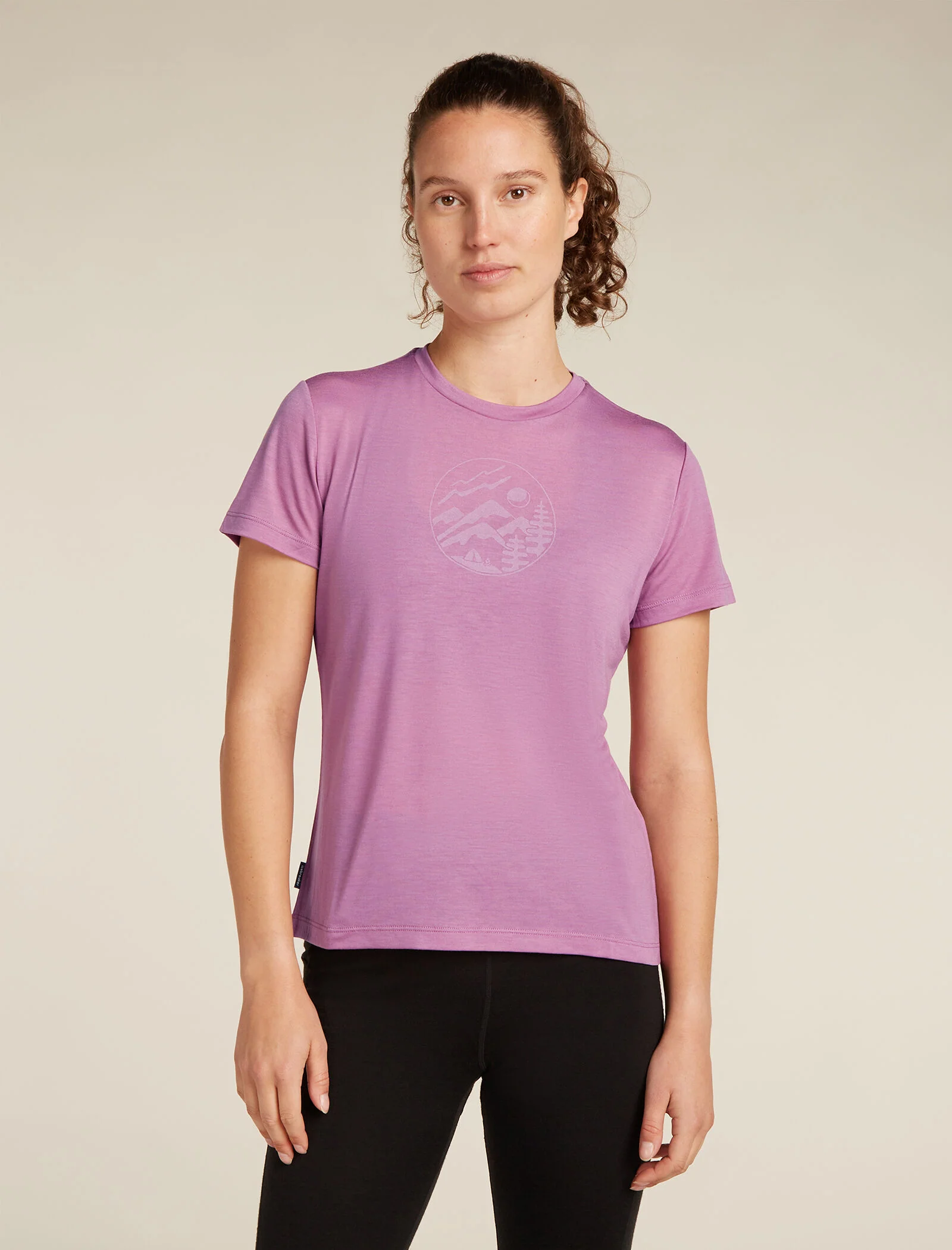 Women's Merino Blend Core Short Sleeve T-Shirt Camping Circle