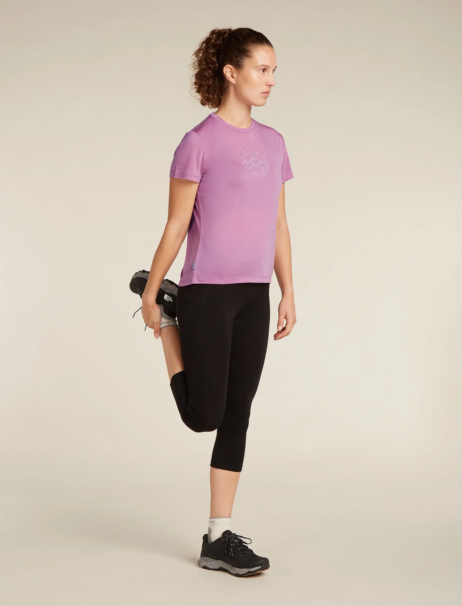 Women's Merino Blend Core Short Sleeve T-Shirt Camping Circle - Image 3