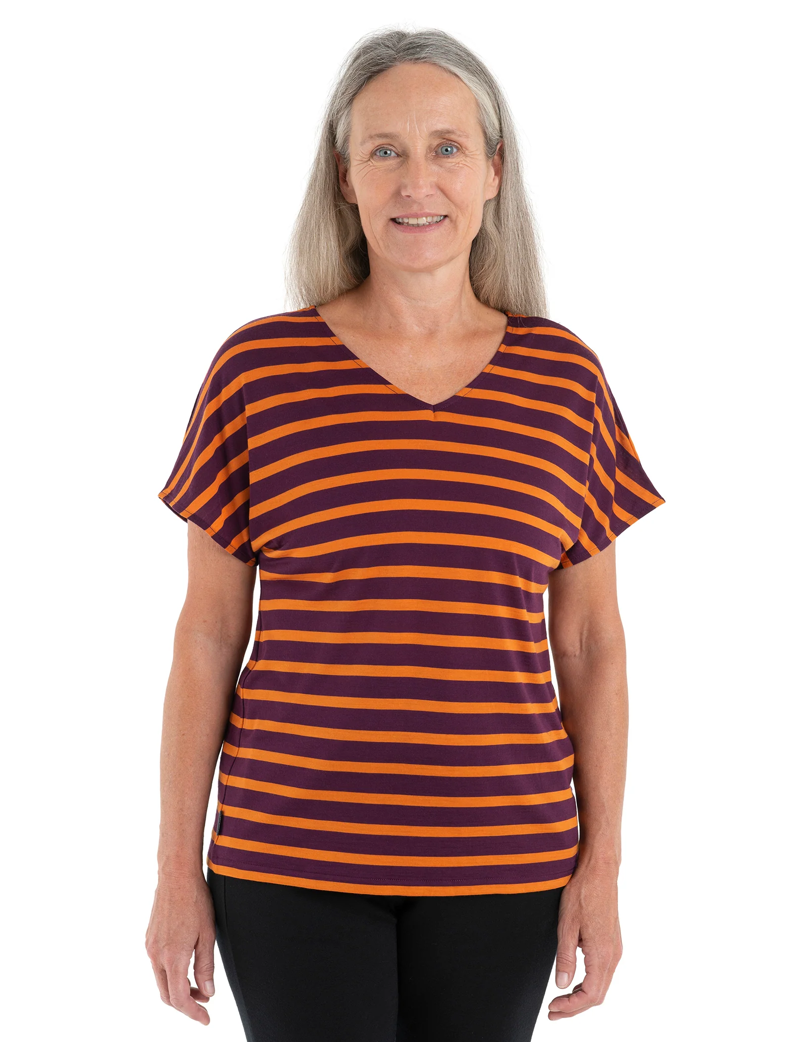 Women's Merino Blend Drayden Reversible Short Sleeve Top Stripe