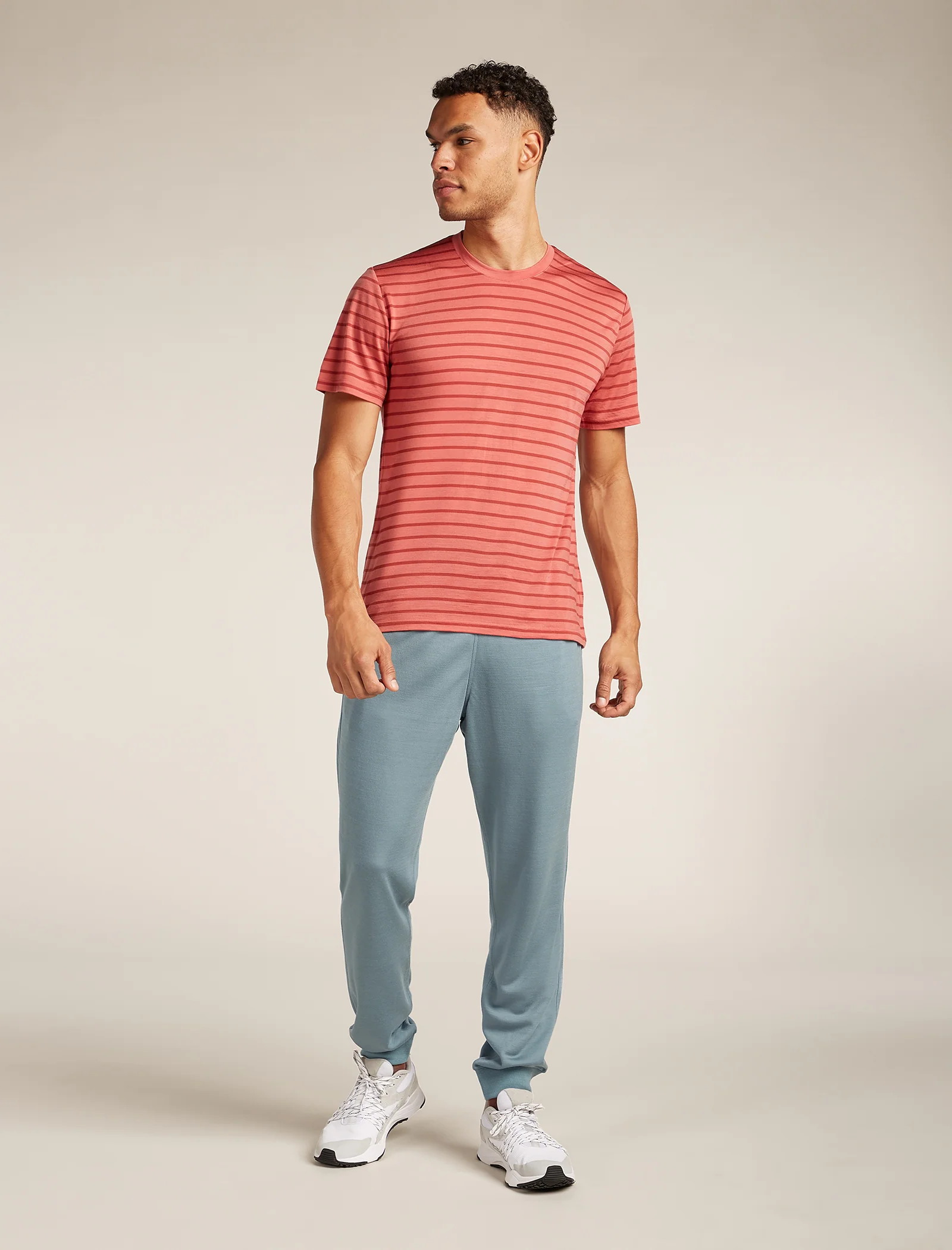 Men's Merino Blend Drayden Short Sleeve T-Shirt Stripe - Image 3