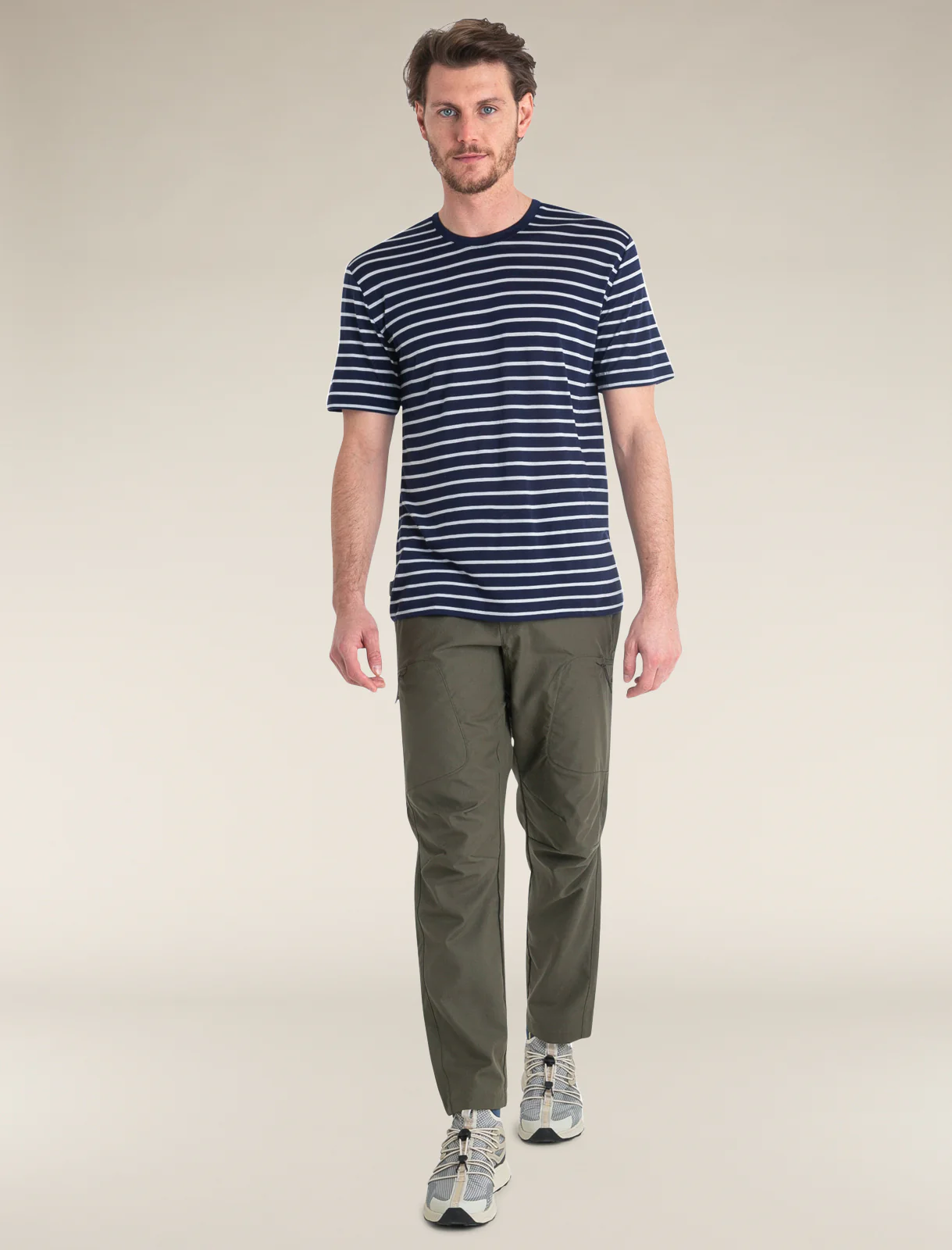 Men's Merino Blend Drayden Short Sleeve T-Shirt Stripe - Image 3