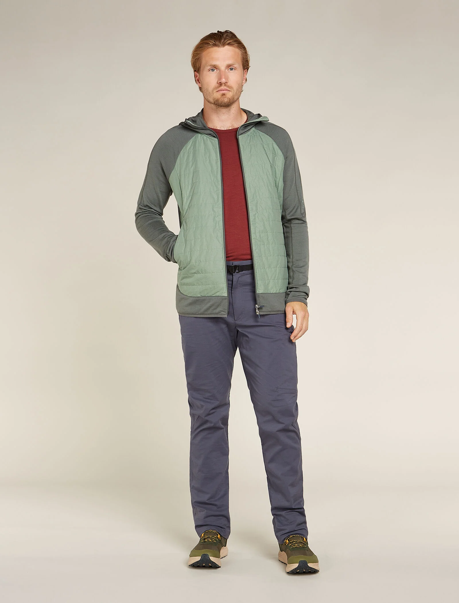 Men's Merino Blend Quantum Hybrid Long Sleeve Zip Hoodie - Image 3