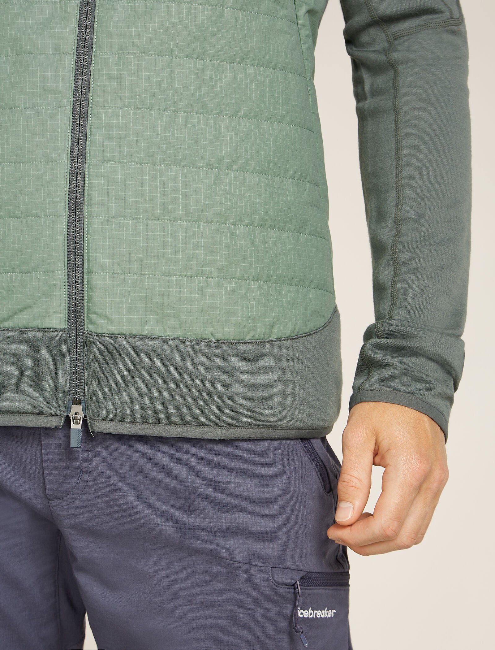 Men's Merino Blend Quantum Hybrid Long Sleeve Zip Hoodie - Image 5