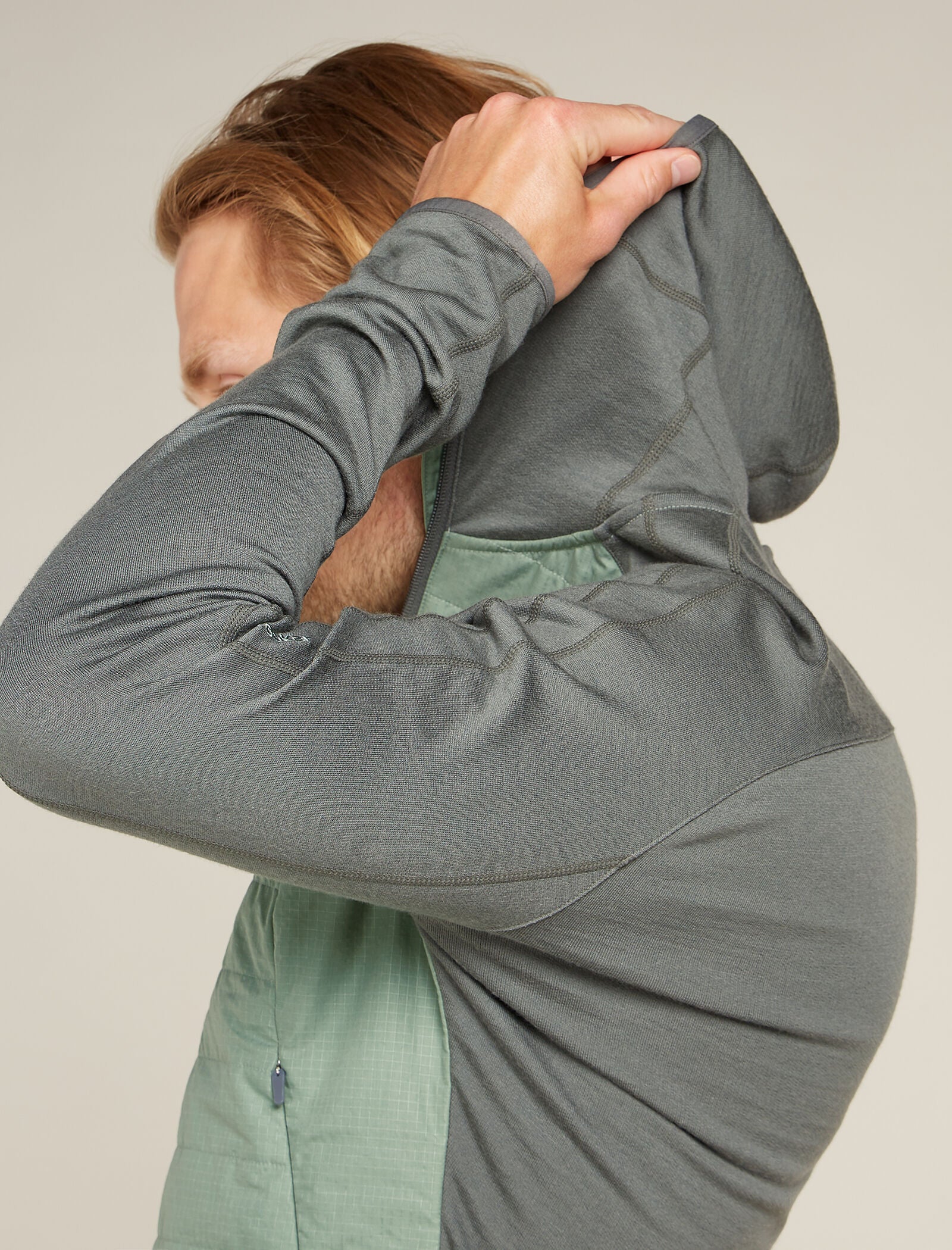 Men's Merino Blend Quantum Hybrid Long Sleeve Zip Hoodie - Image 9