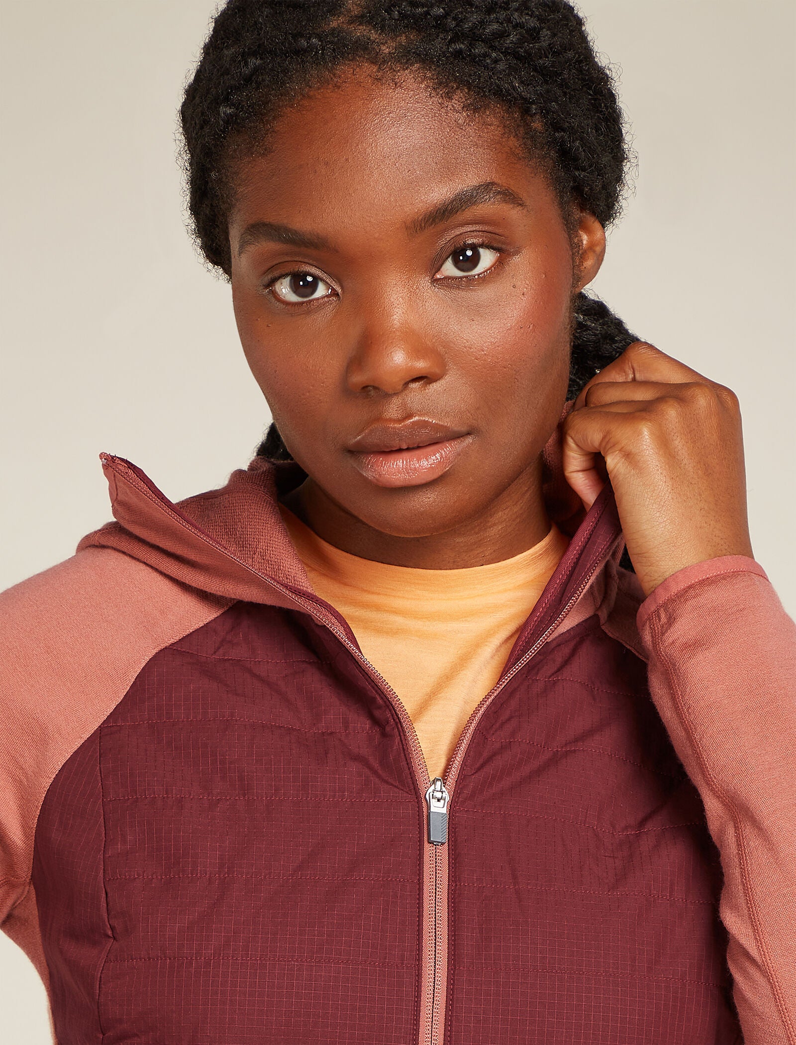 Women's Merino Blend Quantum Hybrid Long Sleeve Zip Hoodie - Image 8