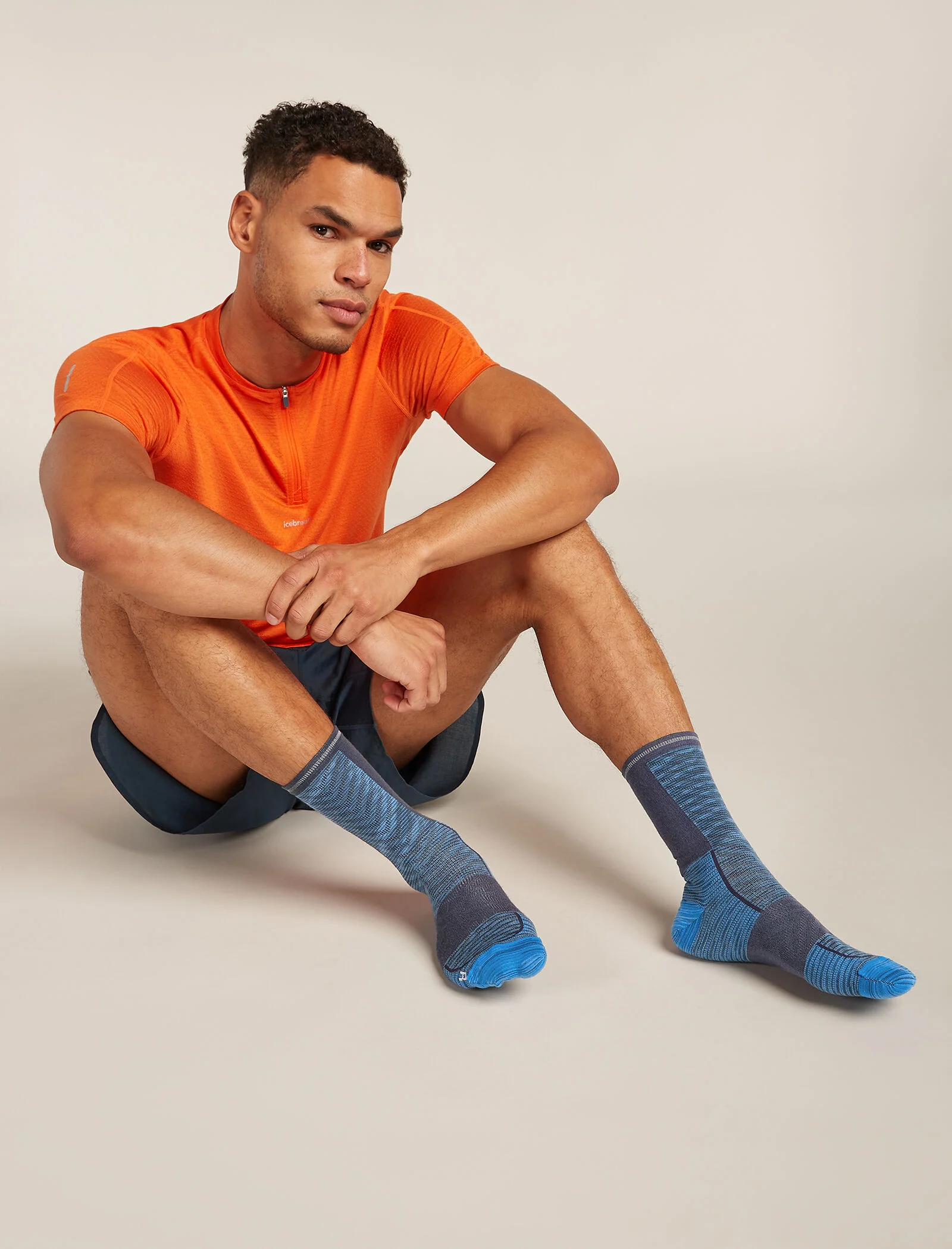 Men's Merino Blend Run+ Ultralight Crew Socks Fusion Dye - Image 2