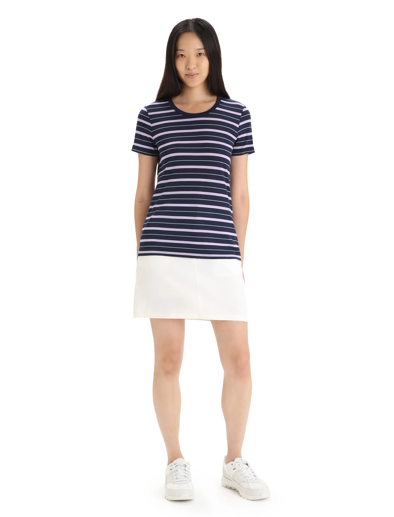 Women's Merino Blend Wave T-Shirt Stripe - Image 3