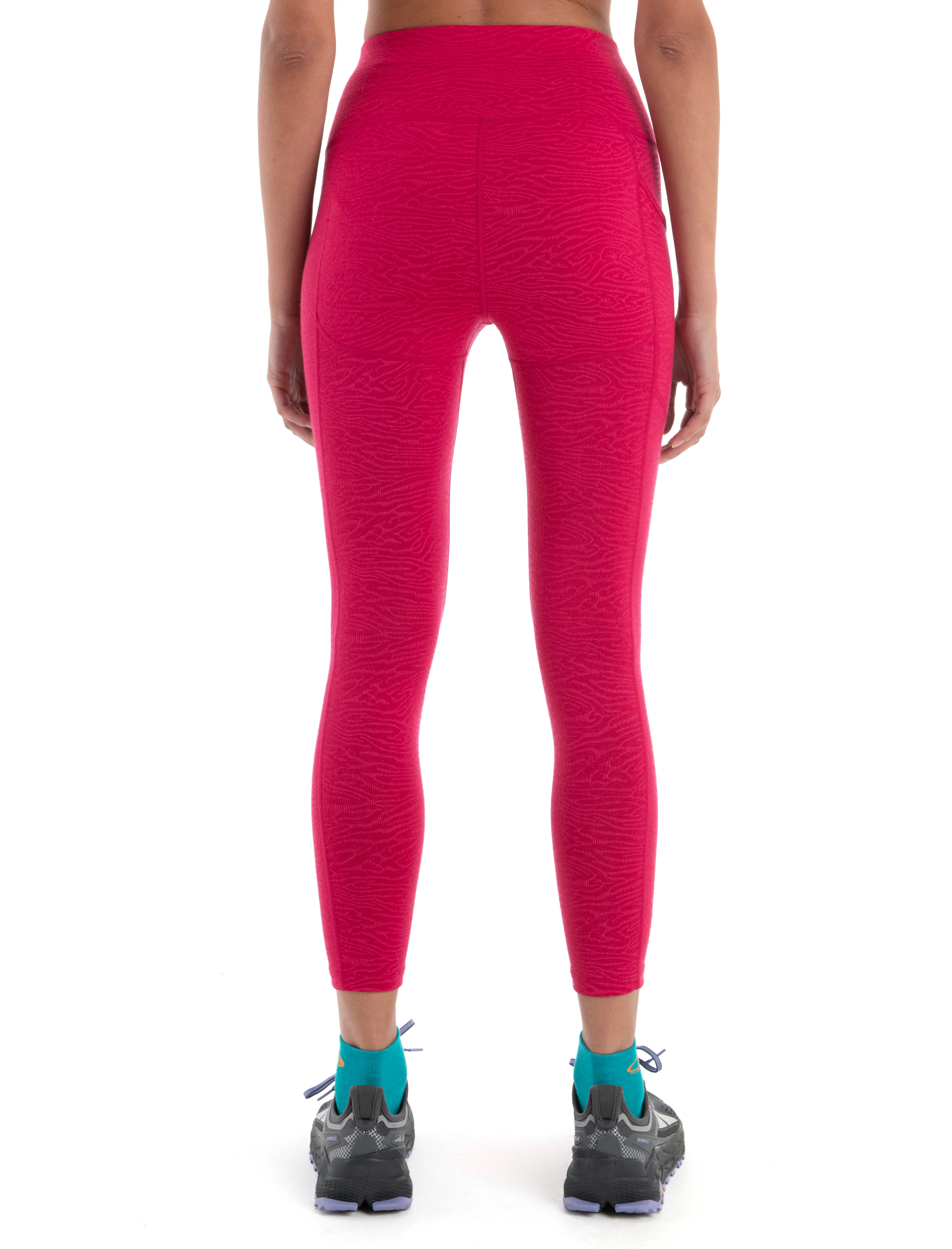 Women's Merino Fastray High Rise Tights IB Topo Lines - Image 2