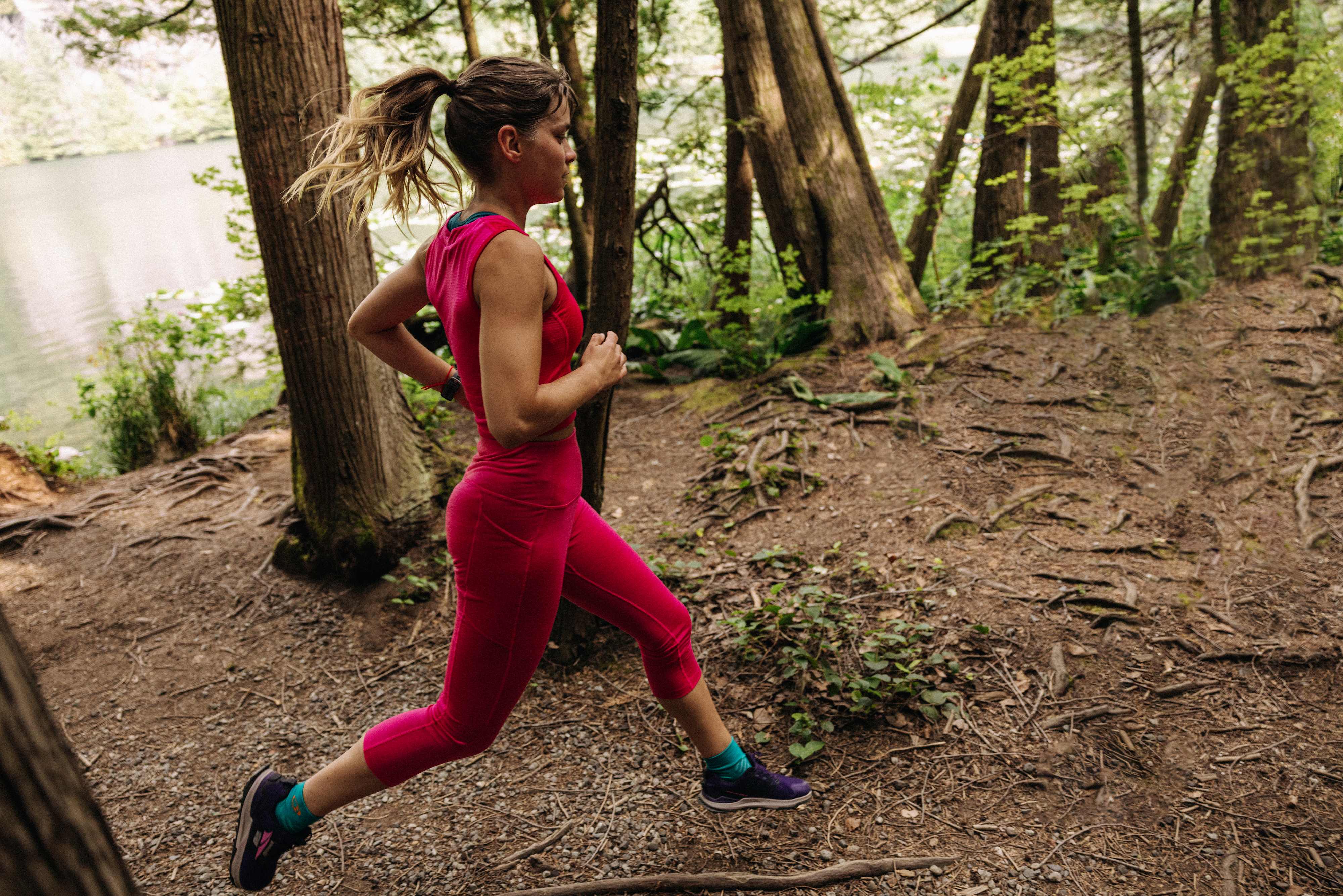 Women's Merino Fastray High Rise Tights IB Topo Lines - Image 5