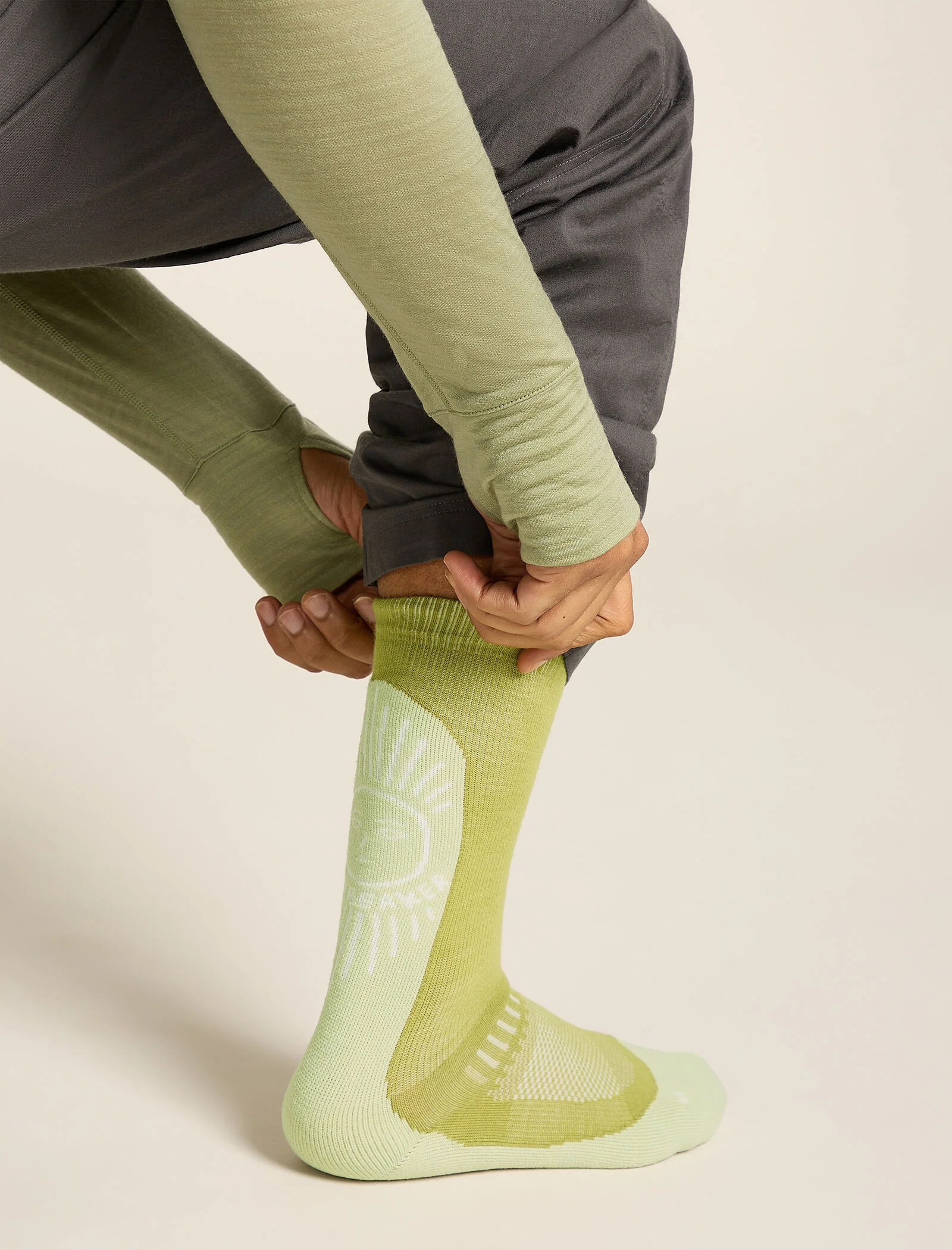 Men's Merino Hike+ Light Crew Socks IB Solar - Image 2