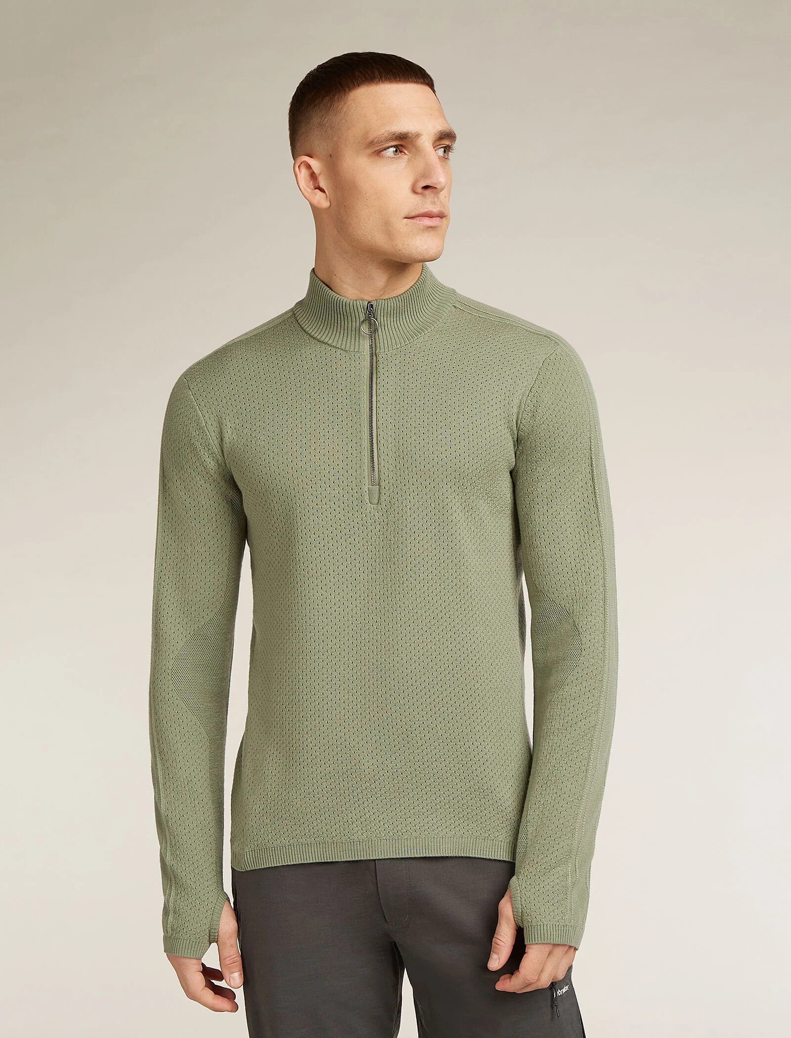 Men's Merino icebreaker Anniversary Original Long Sleeve Half Zip Top