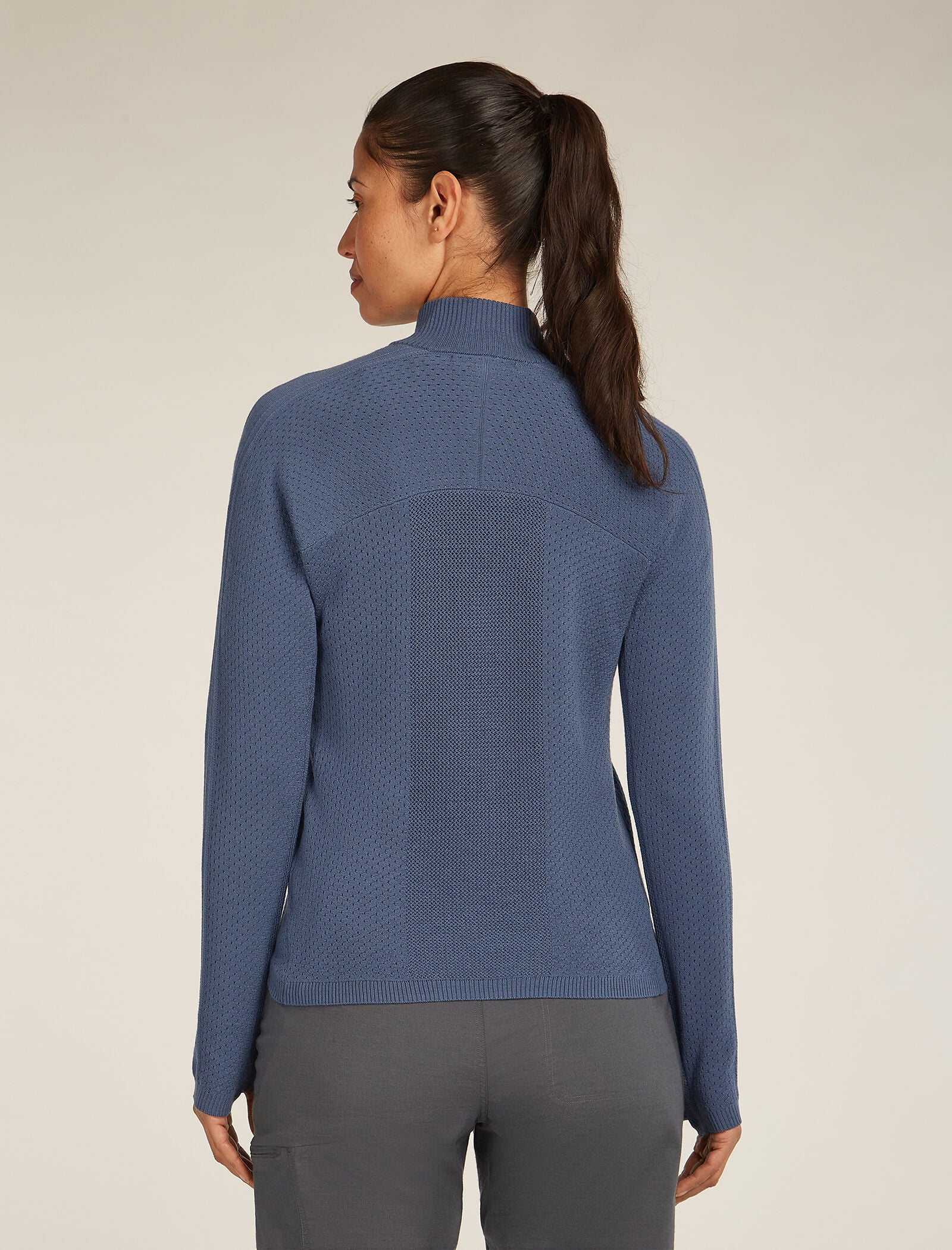 Women's Merino icebreaker Anniversary Original Long Sleeve Half Zip Top - Image 2