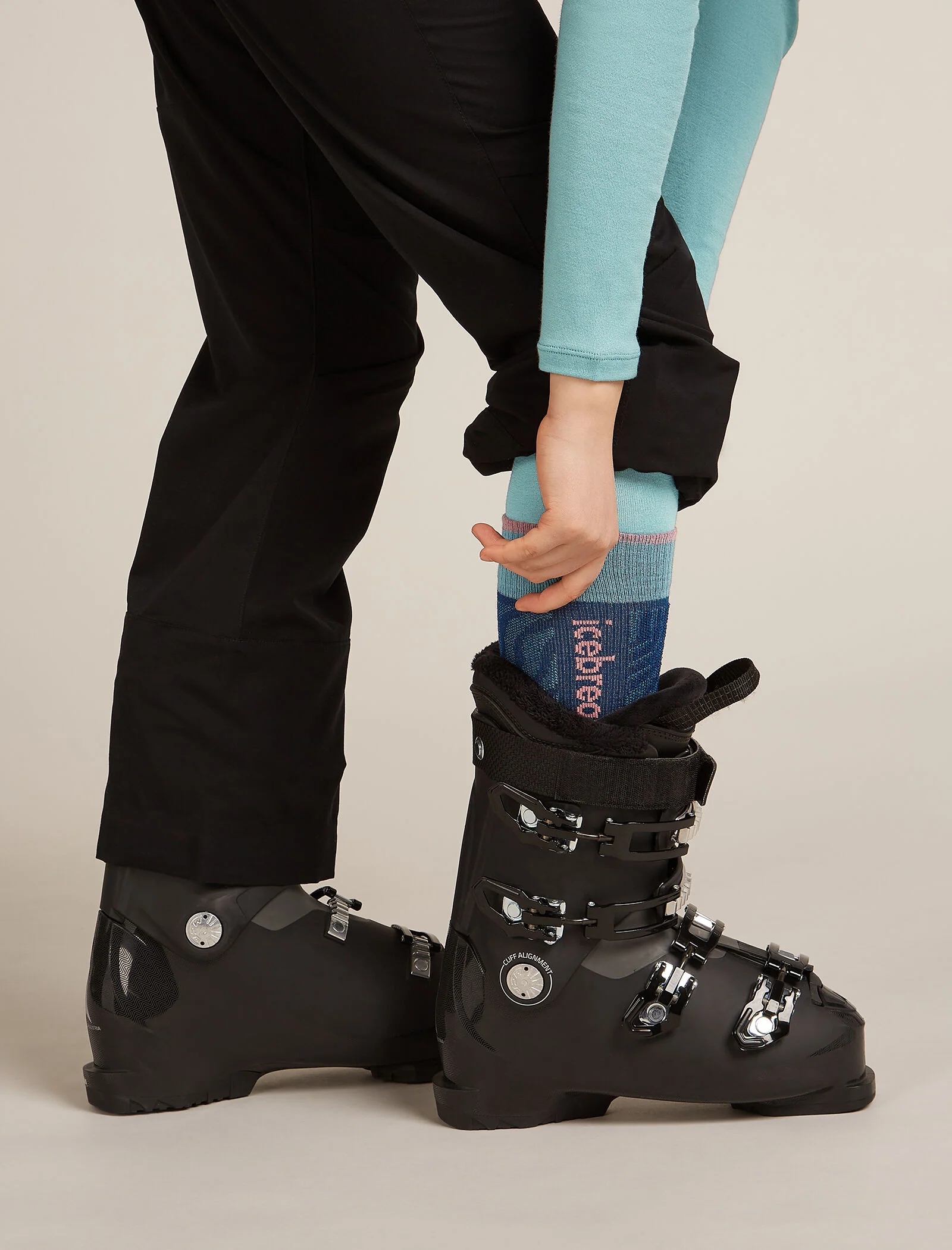 Women Ski+ Over the Calf Socks Mountain Contour