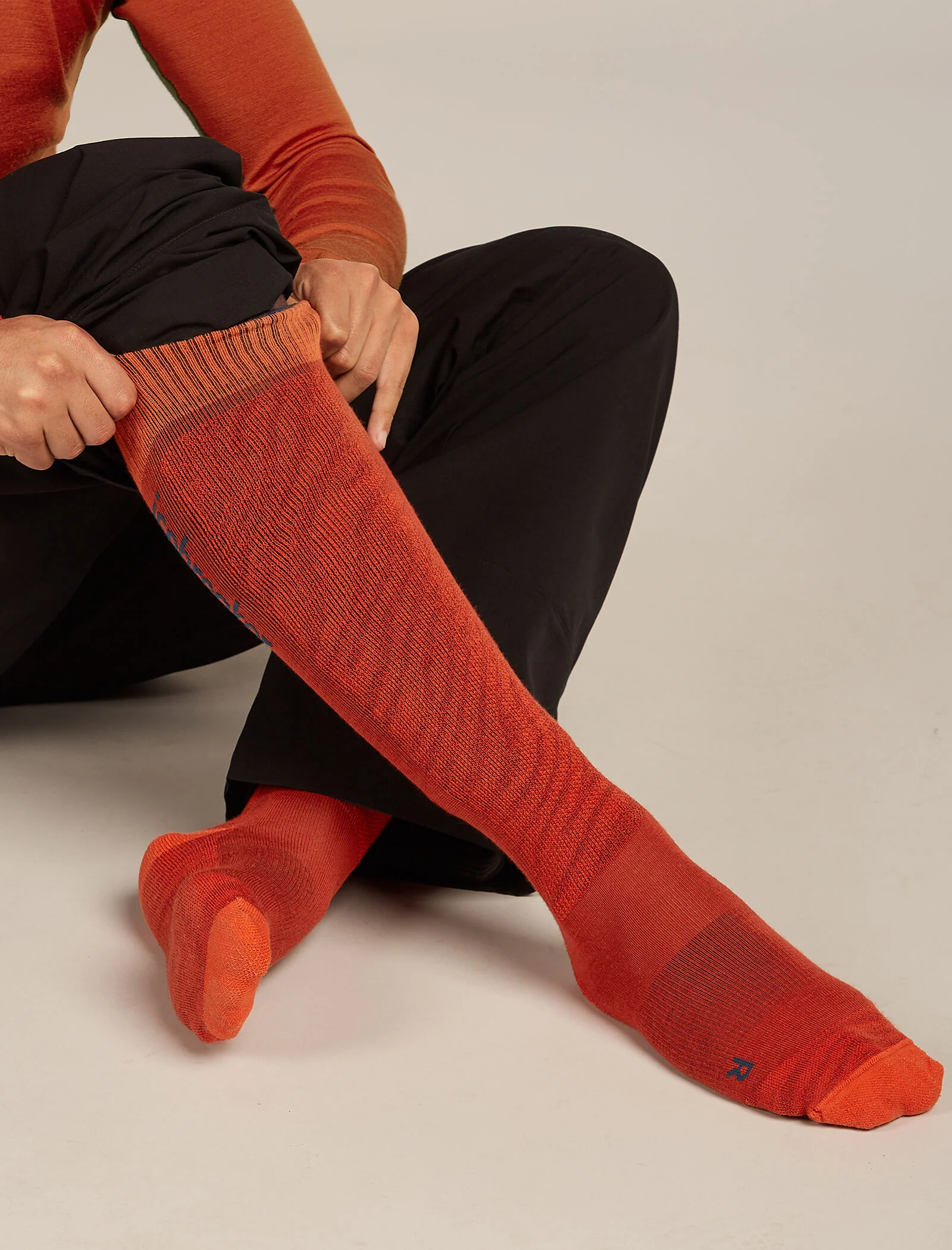 Men Ski+ Over the Calf Socks Mountain Contour - Image 2