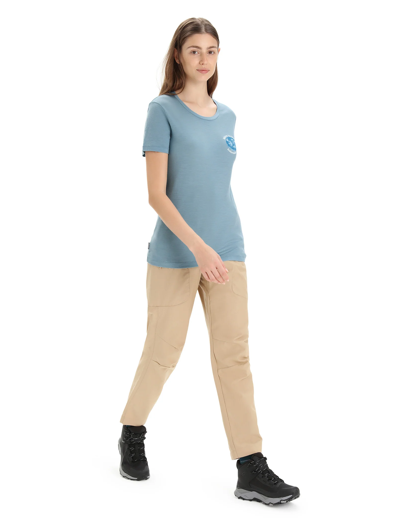 Women's Merino Tech Lite II Short Sleeve T-Shirt icebreaker Earth - Image 3