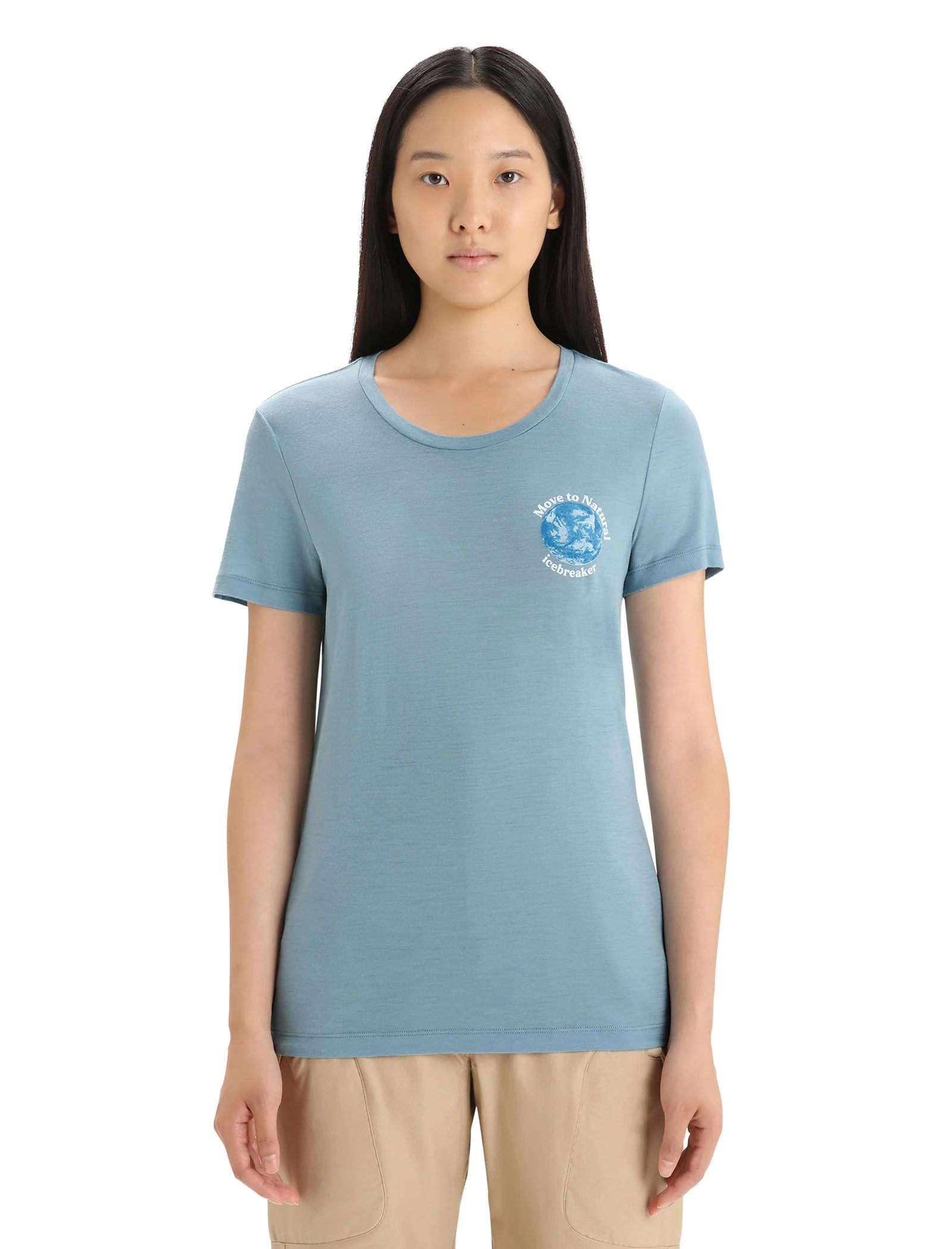 Women's Merino Tech Lite II Short Sleeve T-Shirt icebreaker Earth - Image 5