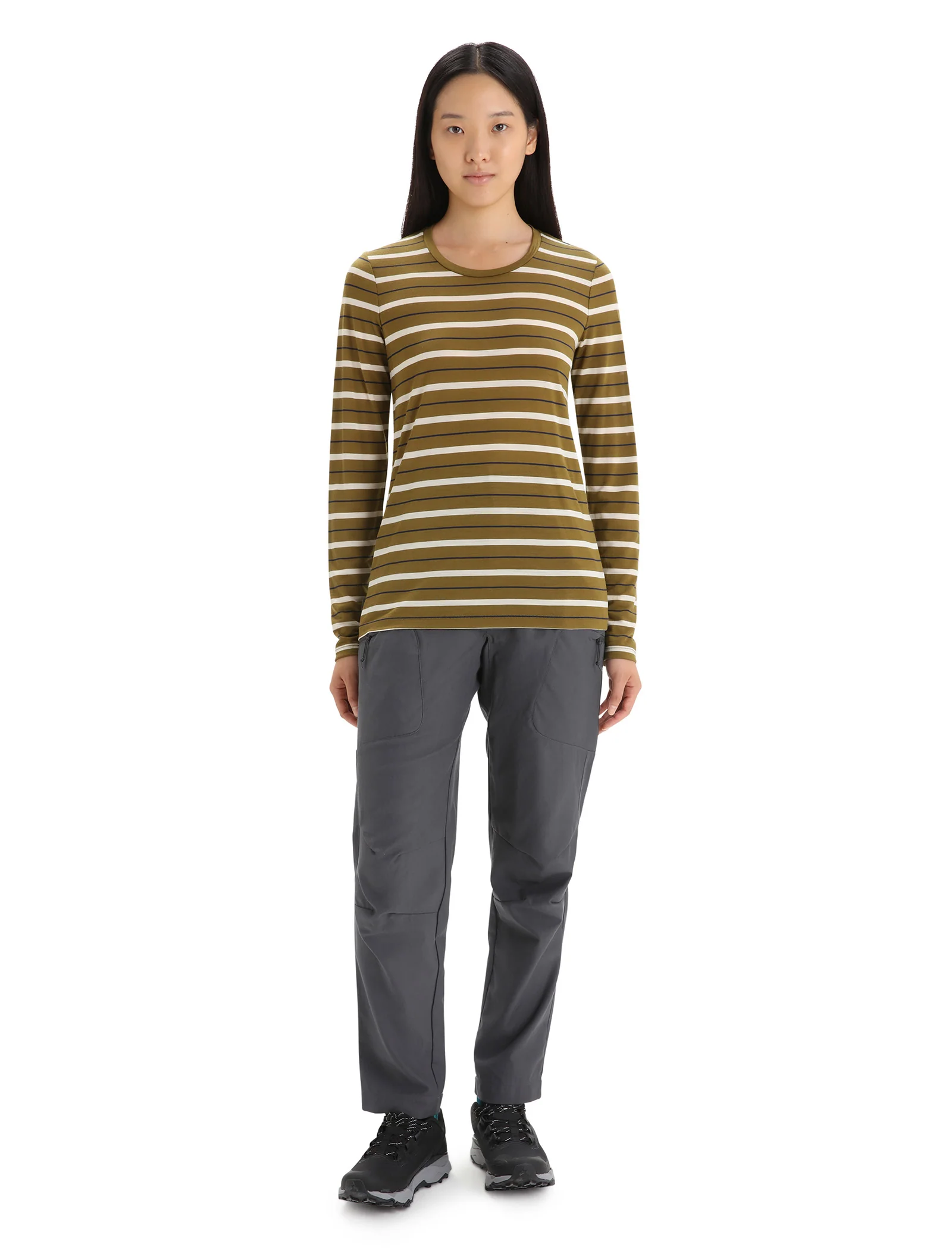 Women's Merino Wave Long Sleeve Stripe T-Shirt - Image 3