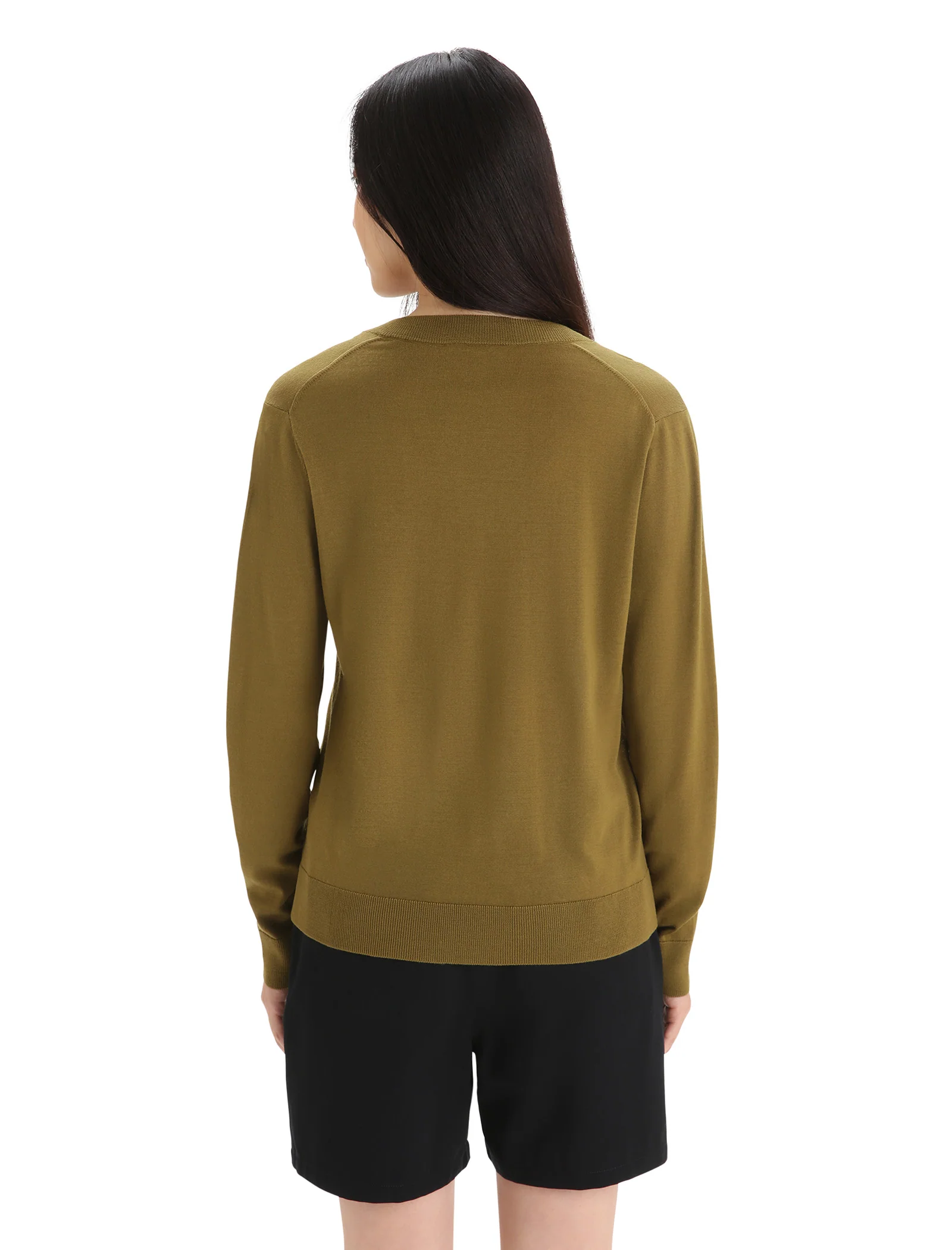 Women's Merino Wilcox Long Sleeve V Neck Sweater - Image 2