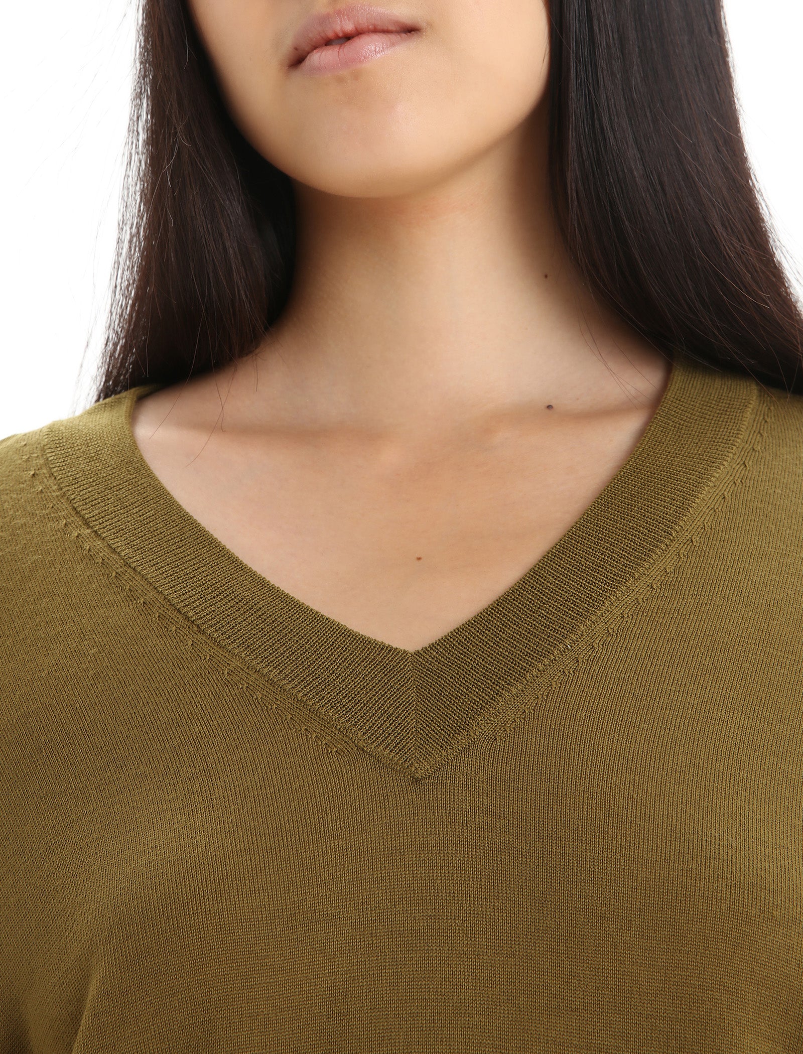Women's Merino Wilcox Long Sleeve V Neck Sweater - Image 4